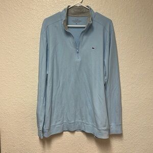 VINEYARD VINES *flawed* Men’s Light Blue Long Sleeve Quarter Zip Size XL